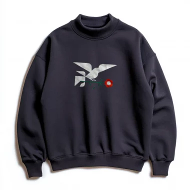 Sweat col cheminée anthracite White pigeon