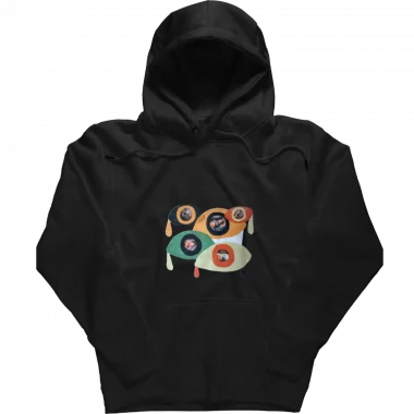 Sweat à capuche Noir Teardrops