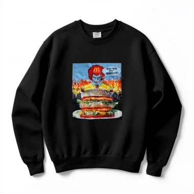 Sweat ras de cou Noir Bloody burger