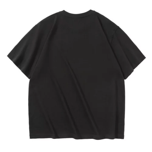 Tee-shirt Oversize en coton épais 280g/M2 Noir Broken Teddy – Image 2