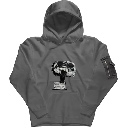 Sweat à capuche avec poche MA1 Anthracite Pager