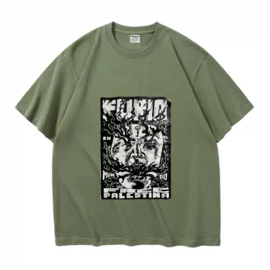 Tee-shirt Oversize en coton épais 280g/M2 Furia Kaki