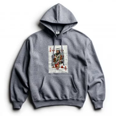 Winter Sweatshirt à capuche gris chiné King & Queen