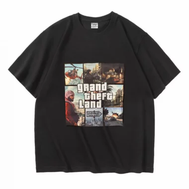 Tee-shirt Oversize en coton épais 280g/M2 GTL Noir
