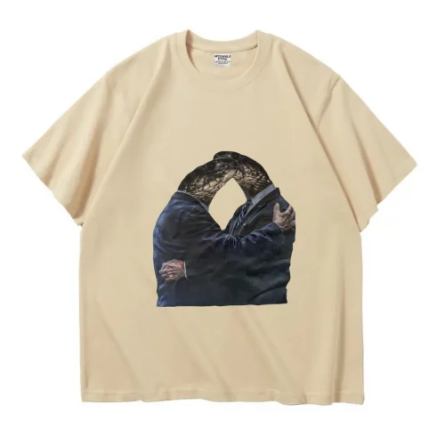 Tee-shirt Oversize en coton épais  280g/M2 Snake's hug Beige