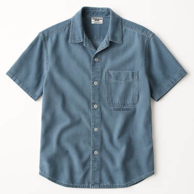 Chemise à manches courtes en jean